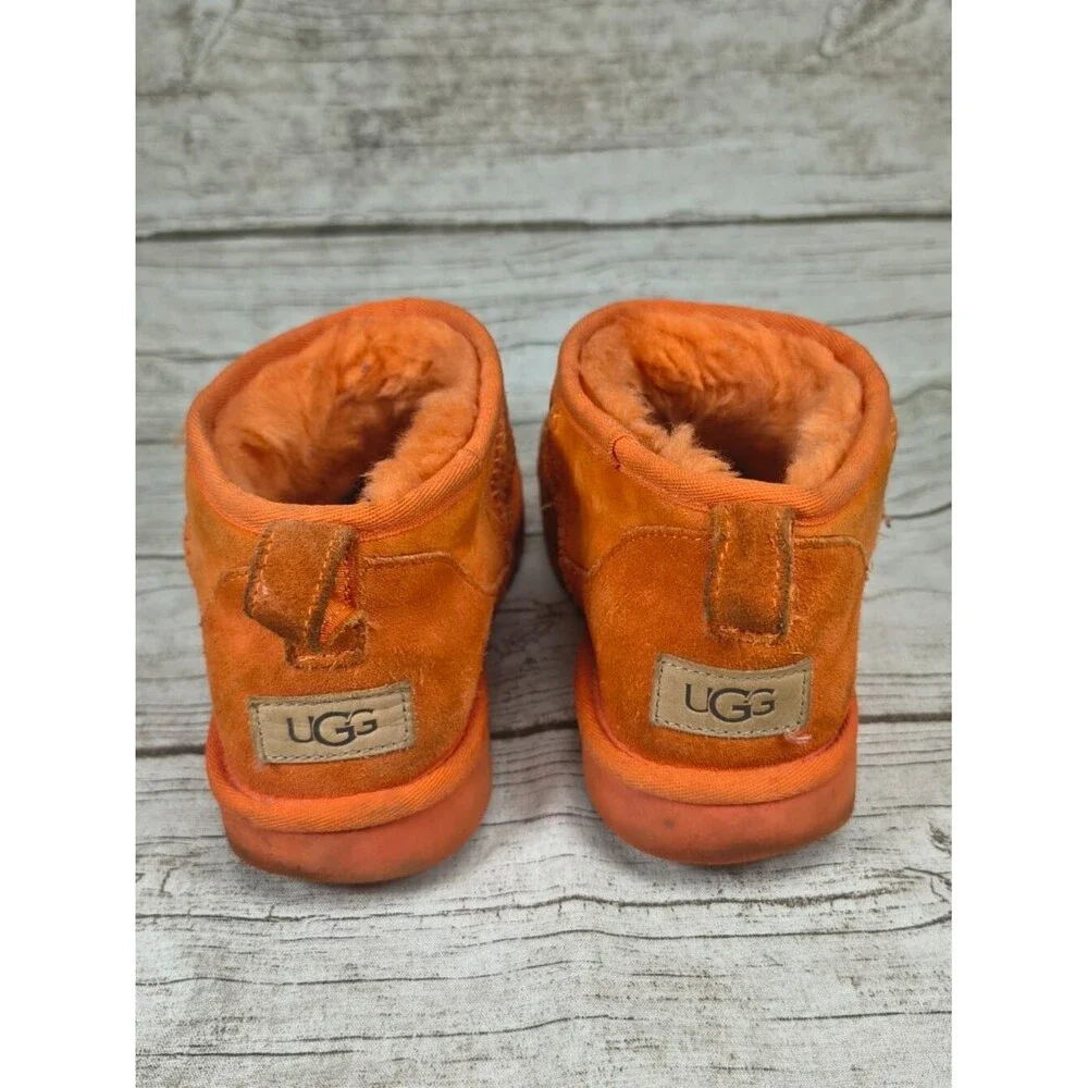 UGG Classic Ultra Mini Ankle Boots Orange Women Size 8